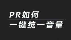 视频剪辑中PR如何统一音量