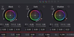 视频剪辑达芬奇调色色轮与色条的关系